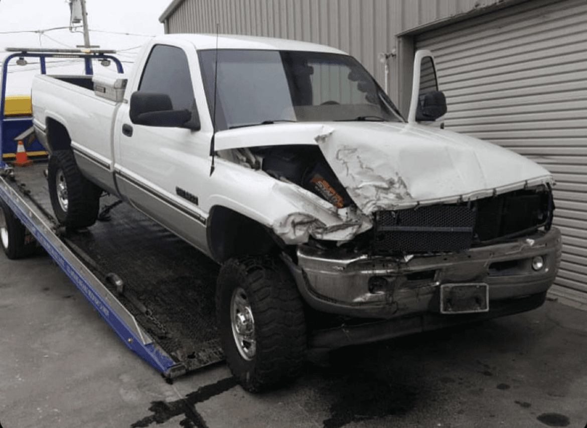 dodge wrecked